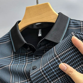 Ace Silk Plaid Polo