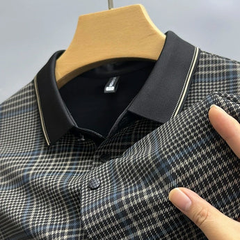 Ace Silk Plaid Polo